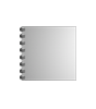 Broschüre mit Metall-Spiralbindung, Endformat Quadrat 10,5 cm x 10,5 cm, 136-seitig